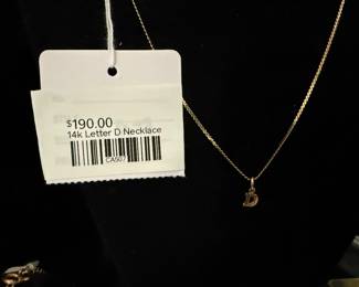 14k Letter D Necklace