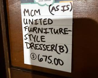 MCM United Furniture Style Dresser 