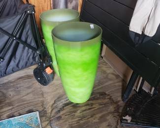 Two Green planters 