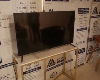 TV on stand with marble top