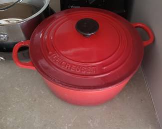 Red Le Creuset collection