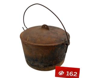 Cast Iron Bean Pot + Lid Rusty *NS