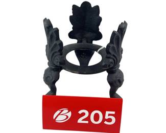 Ornate 3 Footed Blackened Gothic Candle Lamp Base