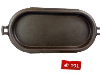 Pre 1890s Gate Mark Coordinated Handle Oval Shape 8 On Bottom Fish Platter