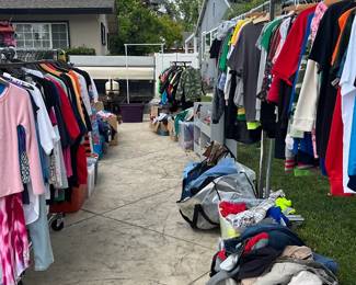 Mens clothing (right) Womes and mens clothing left.