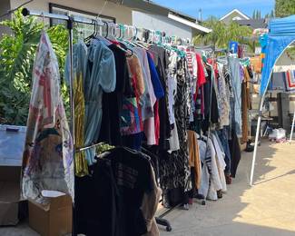 example of racks of clothes available