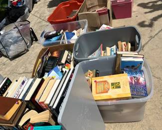 this is only half the books we have for sale. Come browse buy. Kids and adults
