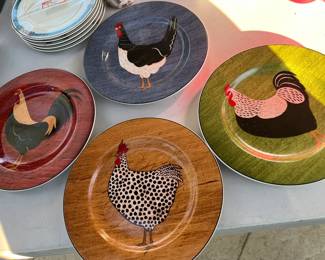 Brandon House Sakura country quartet rooster dishes