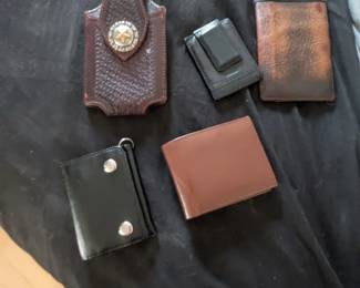 Leather wallets and phone case