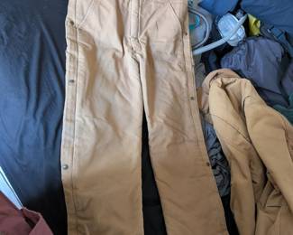 polar king key insulated canvas work bibs / overalls