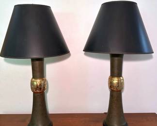 007 Pair of James Mont Style Lamps