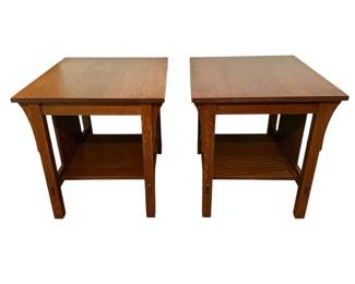 Pair of STICKLEY Mission Oak End Tables