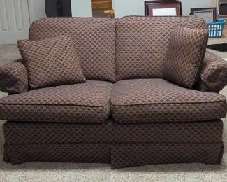Red Diamond Check Pattern Loveseat