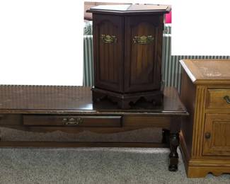 Wooden Side Tables and Coffee Table