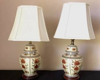 Asian Style Ginger Jar Lamps