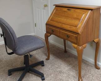 Broyhill Secretary Desk and Rolling Chair
