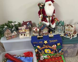 Christmas Village, Santa, and other Christmas Goodies