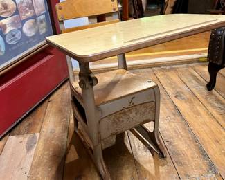 Vintage Industrial School Desk