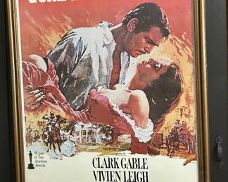 Framed “Gone With the Wind” Movie Poster Print