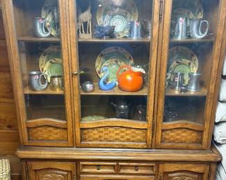 Vintage Oak China Cabinet