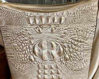 Brahmin croc-embossed leather crossbody / shoulder bag