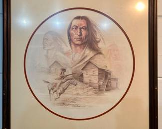 Framed Native American Print by Ben Hampton – “The Raven”