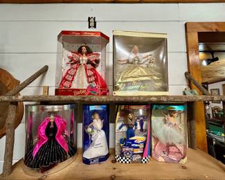 • Holiday Barbies • Celebration Barbie • Princess Diana doll • Barbie as Mazipan from Nutcracker • NASCAR Barbie • Special edition holiday versions