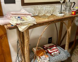 Rustic Twig Console / Sofa Table