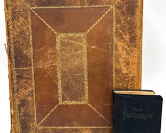 Antique 1814 Holy Bible With Apocrypha Collins & Co. New York & Vintage Holman New Testament Lot #: 56