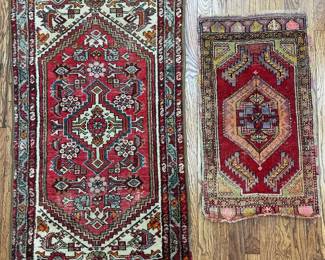 2 Antique Persian Hand Woven Rugs 28X48 Lot #: 33