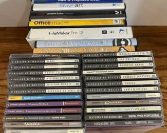 Over 30 Office, Design, Visual Effects & Texture Libraries Software CDs Lot #: 96