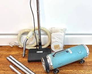 Vintage Electrolux Model L Canister Vacuum Cleaner With Accecssories & Bags In Working Order Lot #: 105