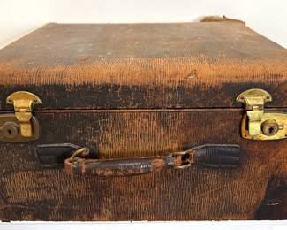 Antique Epi Leather Trunk From Boston Safe Deposit & Trust Company Lot #: 54