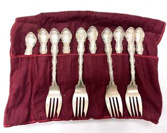 Set Antique 1897 Sterling Cutlery 56 Pieces (total Weight 82 Ounces) Lot #: 7