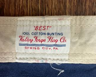 Vintage Valley Forge Flag Co Cotton Extra Large American Flag 106x57 Lot #: 80