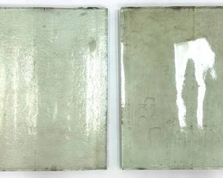 2 Heavy Vintage Architectural Glass Blocks Lot #: 60