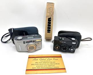 Vintage Rollei 35MM Camera, Samsung Evoca 170SE SLR Camera, New In Box Camera Tripod & Lens Tissue Lot #: 69