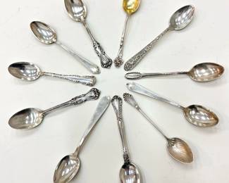 Vintage Sterling Silver Small Spoons Cutlery - 11 Pieces (total Weight 4 Ounces) Lot #: 19
