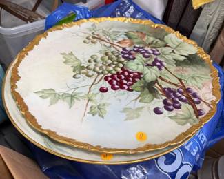 Large hand painted Limoges porcelain