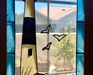 Painted glass lighthouses