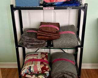 Throw blankets and towels