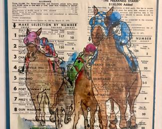 Patrish original watercolor Preakness