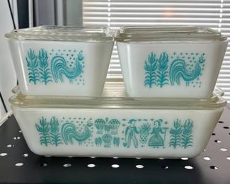 Vintage PYREX Amish Butterprint Refrigerator set 