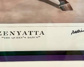 Zenyatta signed and framed "The Queen's Dance"
