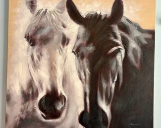 39"x39" horse painting