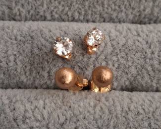14kt gold ear rings
