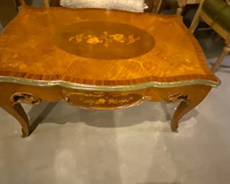 Antique Coffee Table w/ Inlay Detailing 