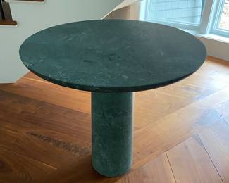 Round Stone Table about 30" Blueish Green