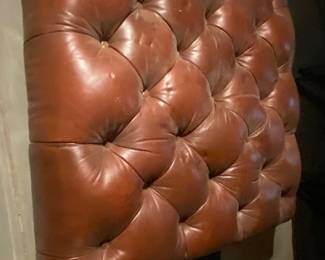 Leather Tufted Ottoman