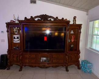 ACKERLEY 122" Wide Cherry Wall Unit $2000